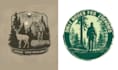 design vintage animal tree removal logo