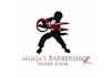 design spotless professional barber ninja logo