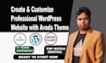 create and customize professional wordpress website with avada theme