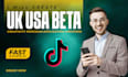 create UK USA tiktok creativity beta program account