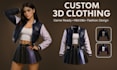 3d second life model 3d clothing mesh digital fashion 3d garment design rig