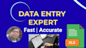 do accurate data entry, web research and excel work