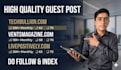 guest post on techbullion,ventsmagazine,com,livepositively,com