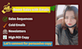 write persuasive sales email copy and high converting email sequences