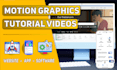 create motion graphics tutorial videos for saas, apps, and websites