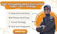 build a high converting lead generation funnel with quiz, copy, and tech setup