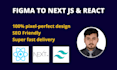 convert figma to next js or react with tailwind CSS