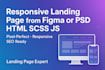 build responsive landing page from figma or PSD to HTML scss js