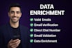 do data enrichment, find valid email and direct dial number