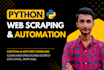 do python web scraping and data scraping from any website