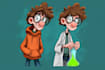 design a 2d cartoon character