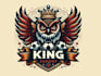 design vintage bird owl king logo
