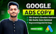 write PPC, google ads copy headlines and descriptions to maximize conversion