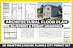 draw architectural floor plan, blueprint and permit drawings