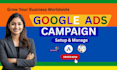 google ads adwords PPC campaign setup and management