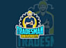 make tradesman mascot logo design with express delivery