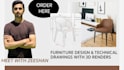 create professional furniture technical drawings with autocad