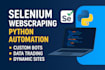 do python web scraping using selenium