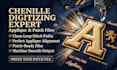 do chenille  digitizing and make custom chenille patches