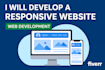develop a responsive website using HTML, CSS, and javascript