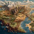 create an amazing fantasy map illustration