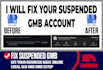 fix your suspended gmb account and do profile verification