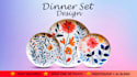 do stunning ceramic dinner set decal art, layout design