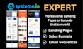 create systeme io sales funnel, systeme io landing page and email sequences