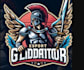 create retro custom knight warrior logo
