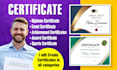 do certificate design, professional, diploma certificate