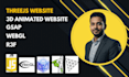 build threejs website, webgl, r3f, gsap, 3d animated website, 3d webflow