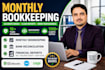 do monthly bookkeeping, quickbooks, xero reconciliation