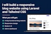 create a website with tailwind and laravel framework