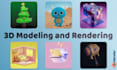 create custom 3d icons for apps, UI
