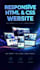 create responsive HTML CSS website with clean code
