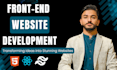 modern responsive websites with HTML, CSS, react and tailwindcss