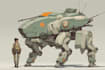 create anime style mecha robot illustrations