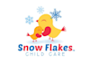 design awesome snow flakes tm child care logo