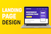 design a modern responsive landing page with HTML, CSS, and animation