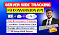 setup google analytics 4, ga4 ecommerce server side tracking, fb capi via GTM