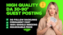 do guest posting with permanent backlink