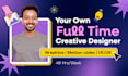 be your full time monthly graphics motion video and uiux designer