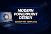 redesign your  powerpoint presentation and create modern custom PPT templates