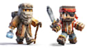 do minecraft blockbench model, minecraft skin, minecraft texture, 3d block model