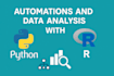 do automations and data analysis with python and r