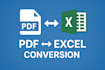 do fast typing, PDF to excel, and excel to PDF conversion