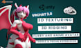 custom 3d anime furry vrchat avatar vtuber model 3d rigging