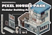 create isometric pixel art modular house