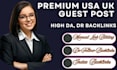 do manual link building with USA UK premium guest posts