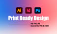 create professional print ready design